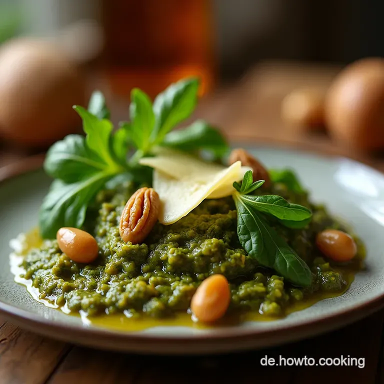ArugulaGold Intensives RucolaPesto mit gerösteten Walnüssen und Parmesan presentation