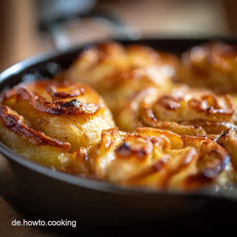 Bl&auml;tterteig Apfelringe: Omas Einfache Knusper-Tr&auml;ume Mit Zimt Und Karamellisiertem Zucker presentation