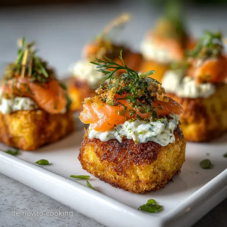 H&auml;ppchen mit Bl&auml;tterteig und Lachs