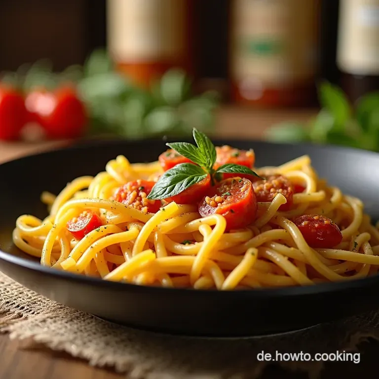 Blitzpasta Aglio E Olio Mit Zitrone Chili presentation