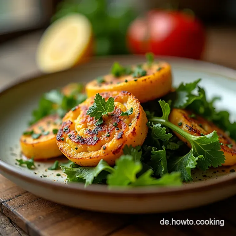 Blumenkohlrocknroll Knuspriger Ofen Airfryerblumenkohl presentation