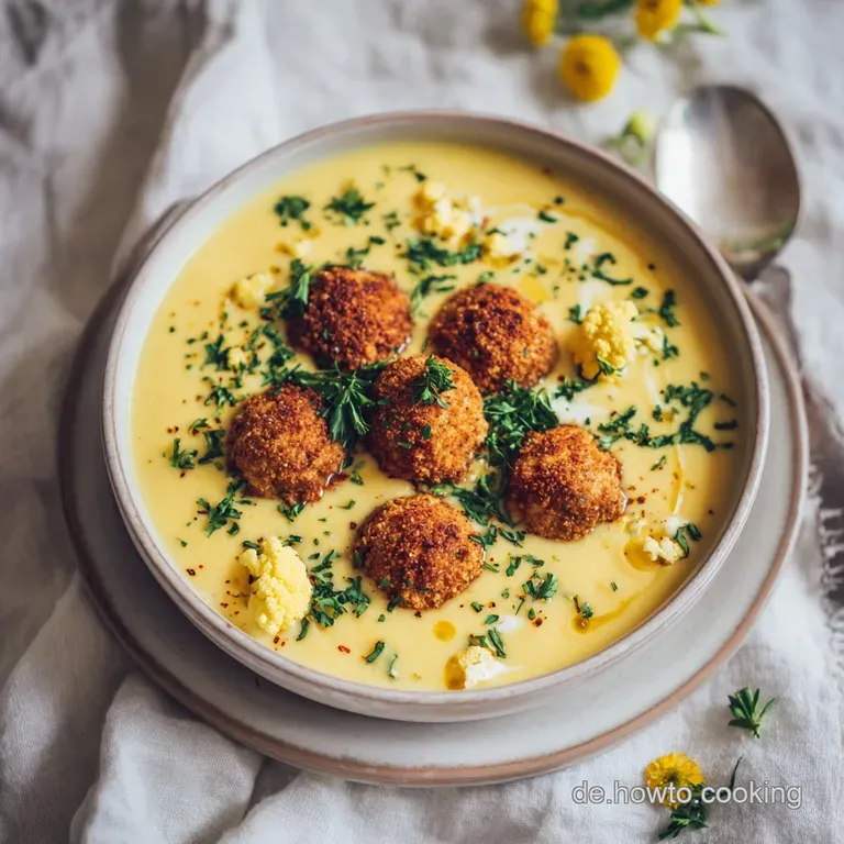 Blumenkohlsuppe mit Hackb&auml;llchen