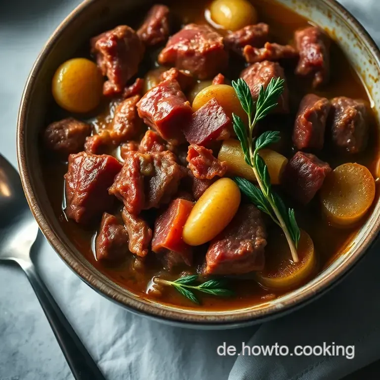 Borschtsch Deluxe: Rind Bauch Und Pancetta F&uuml;r Den Extra-Pfiff presentation