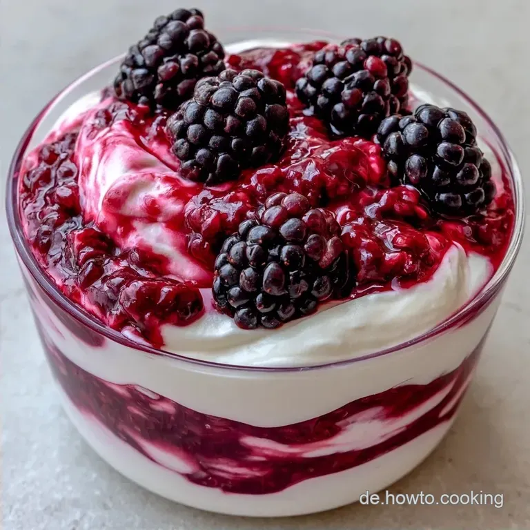 Cremiges Brombeer Dessert Im Glas