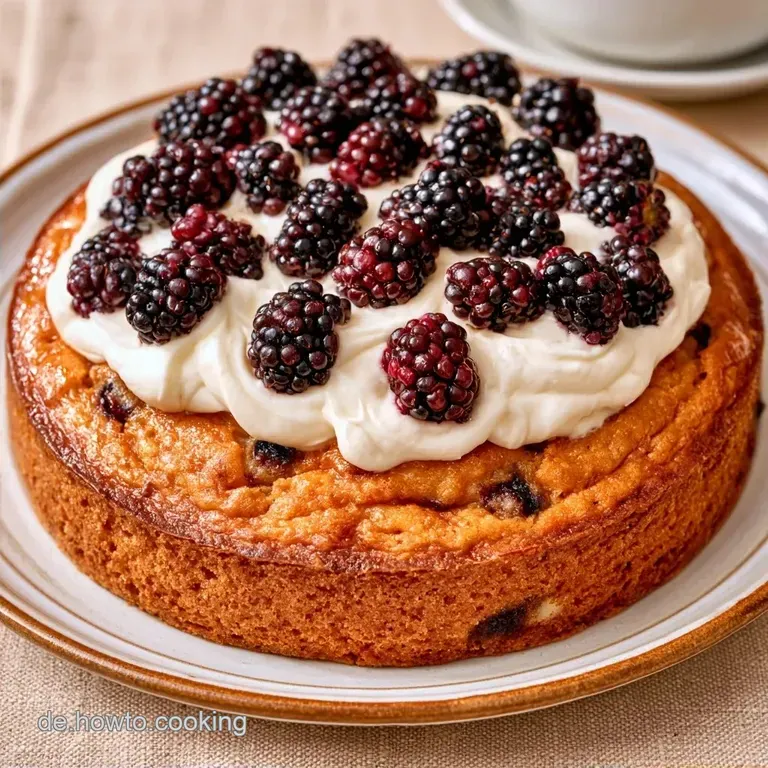 Cremiger Brombeerkuchen mit Schmand