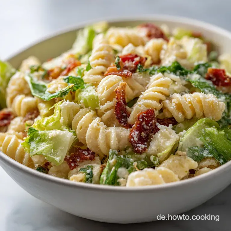 CaesarPastasalat: Cremiger Klassiker Einfach Zubereitet