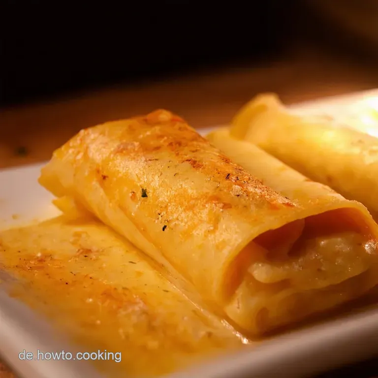 Canneloni Al Forno Herzhafte Pastar&ouml;llchen Mit Cremiger B&eacute;chamel presentation