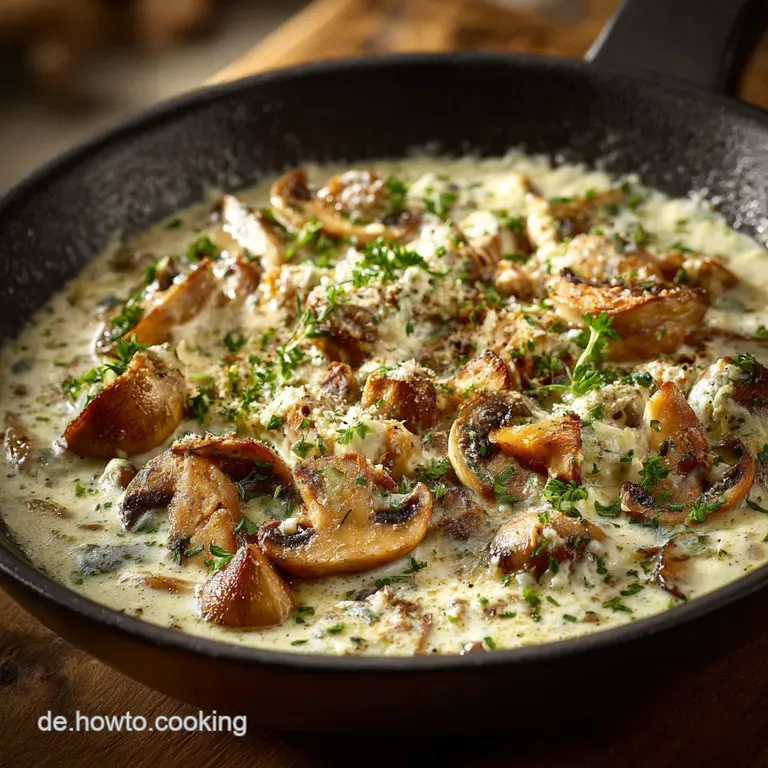 Champignonrahmsauce Mit Frischk&auml;se: Cremiges Pilzgl&uuml;ck in 25 Minuten presentation