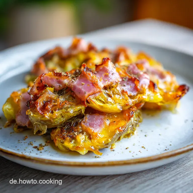 Elegant plate featuring tender chicory wrapped in salty ham, vibrant orange slices, and a delicate, glistening glaze. Hint...