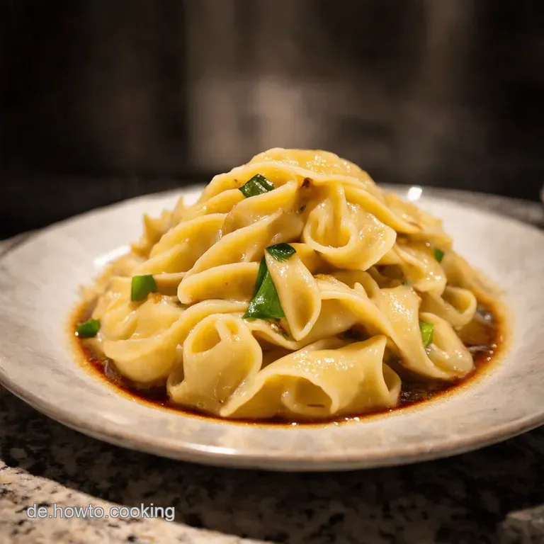 Chinesische Bratnudeln Direkt aus dem Wok auf den Tisch presentation