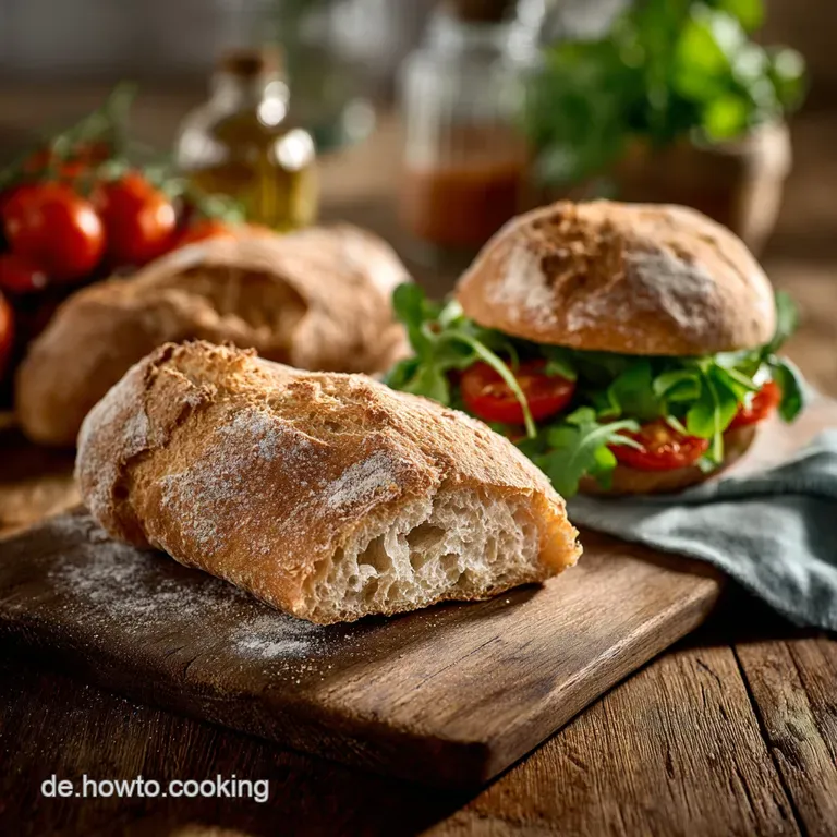 Ciabatta Br&ouml;tchen: Authentisches Rezept f&uuml;r die gro&szlig;e luftige Krume