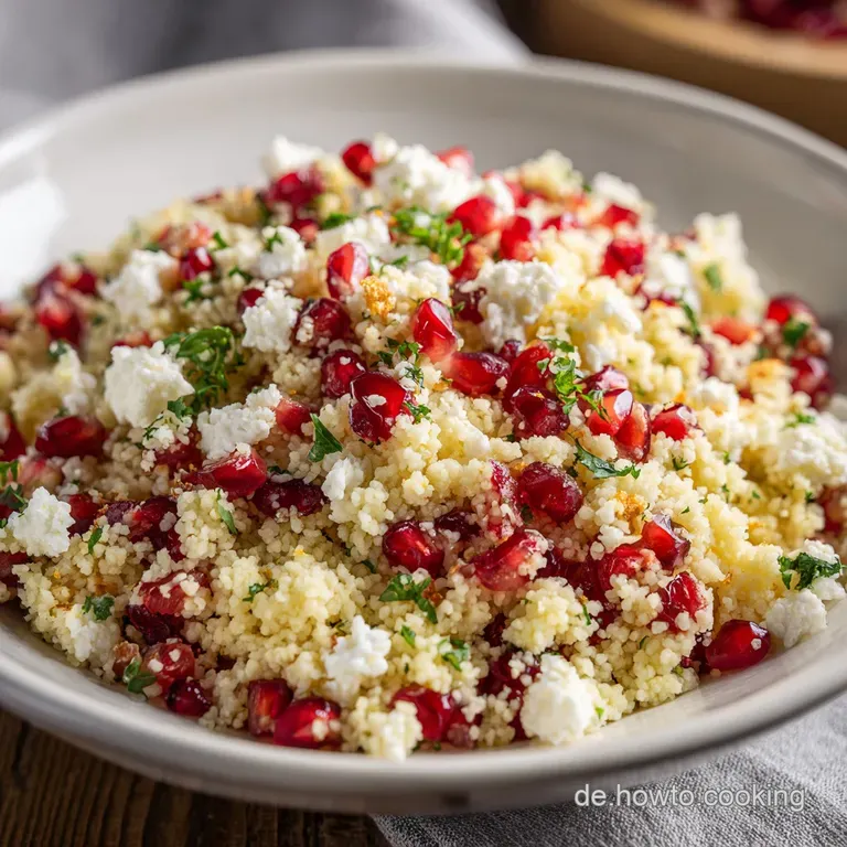 Couscous Salat mit Feta und Granatapfel