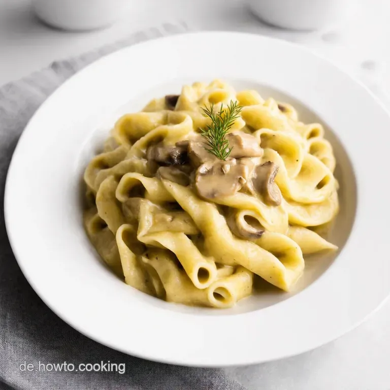Cremige Champignonso&szlig;e mit Bandnudeln