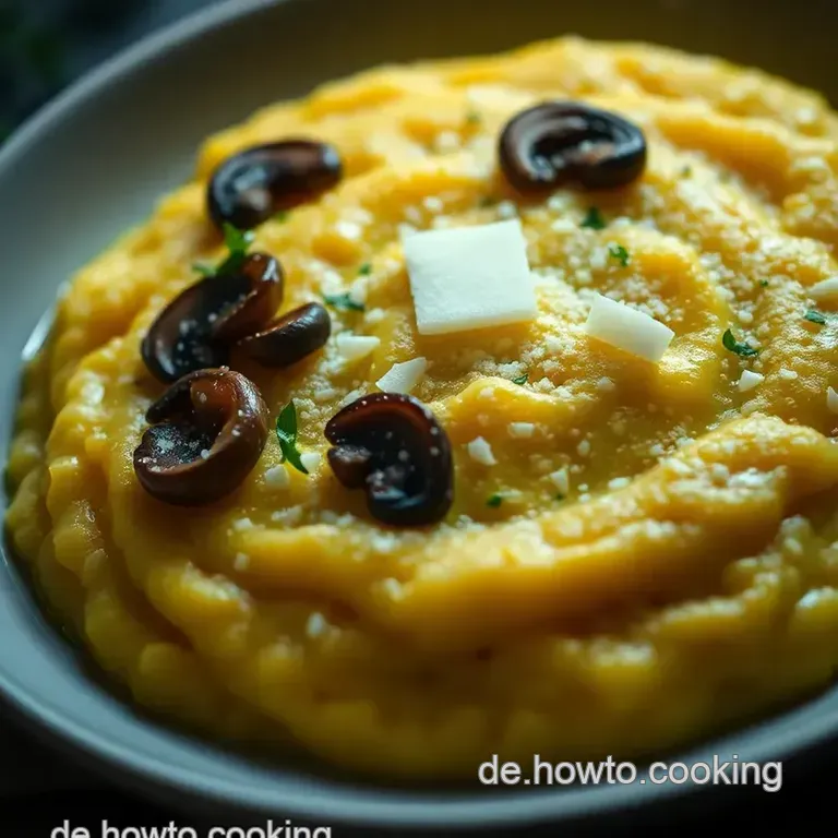 Cremige Polenta Mit Pilzen Und Parmesan presentation