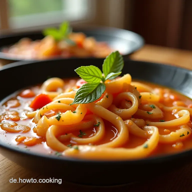 Cremige Rote Linsen Suppe presentation