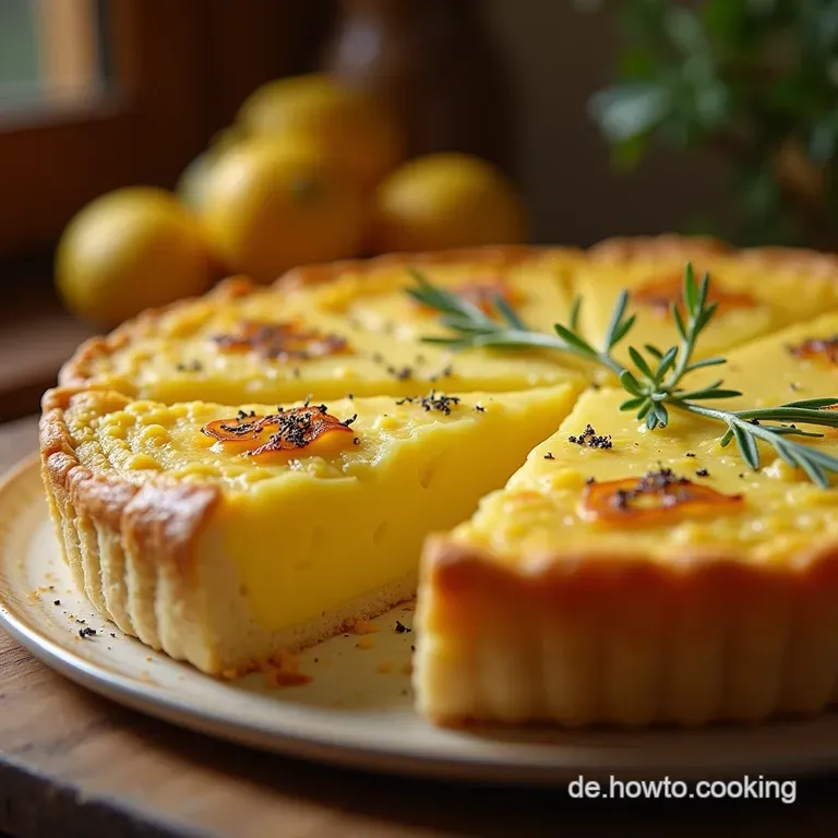 K&ouml;niglicher Spargelgenuss Zarte Spargeltarte Mit Herzhaftem Dreierlei K&auml;se presentation
