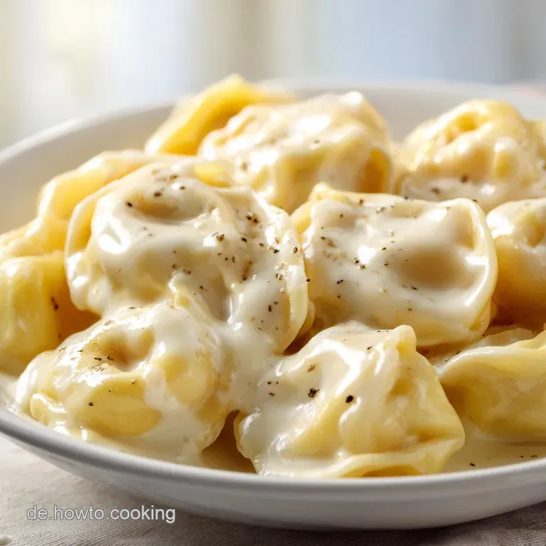 Cremige Tortellini Pasta mit K&auml;se Sahne So&szlig;e