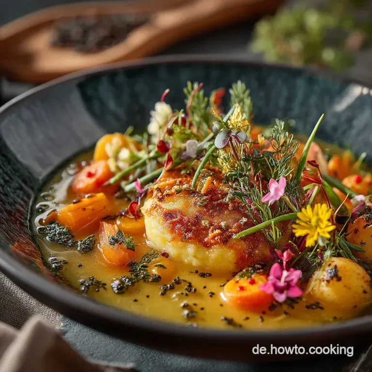 Goldener Herbsttraum Cremiger K&uuml;rbiskartoffelstampf Mit Fr&uuml;hlingszwiebelkick presentation