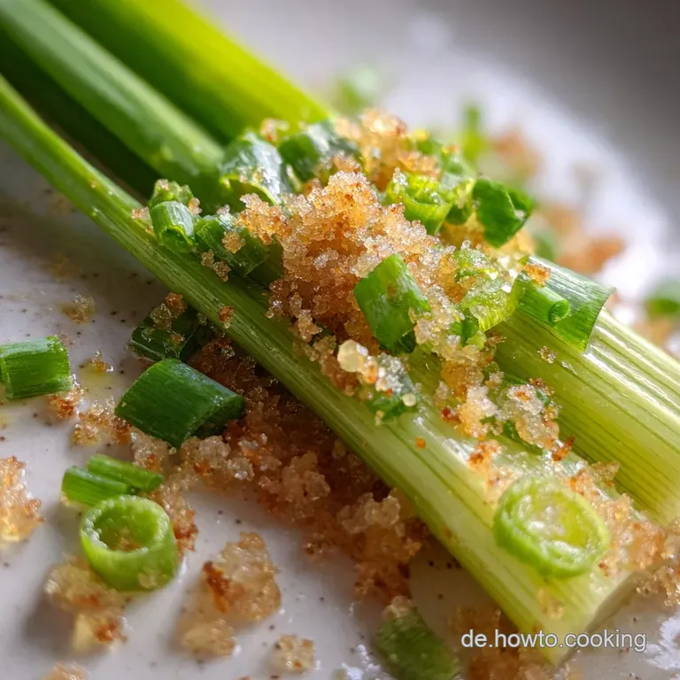 Elegant plate of creamy leek and ground meat, garnished with fresh parsley, steam rising to show the warmth of the dish.