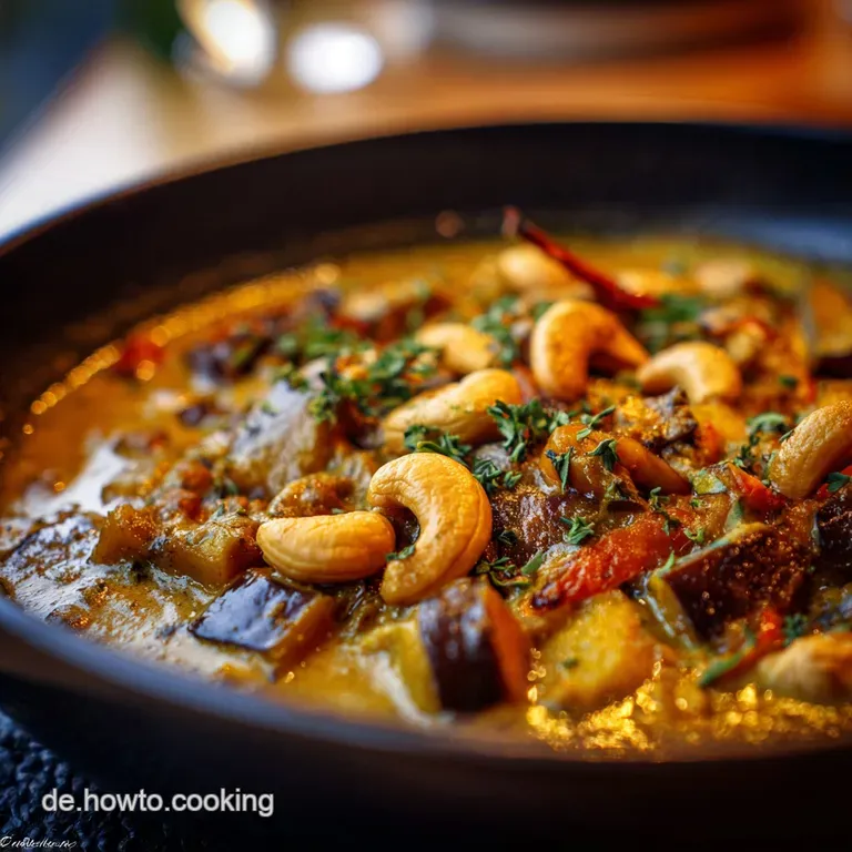 Das Seelenfutter Cremiges Cashewauberginencurry Mit Ger&ouml;steten Aromen presentation