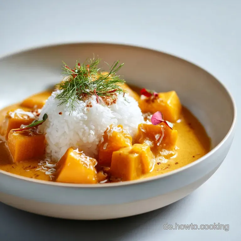 K&uuml;rbis Curry: Cremiges Hokkaido Mit Kokos Und Koriander presentation