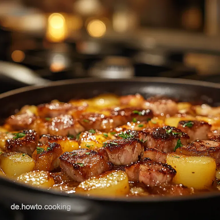 Deftige SpitzkohlKartoffelPfanne mit Hackfleisch