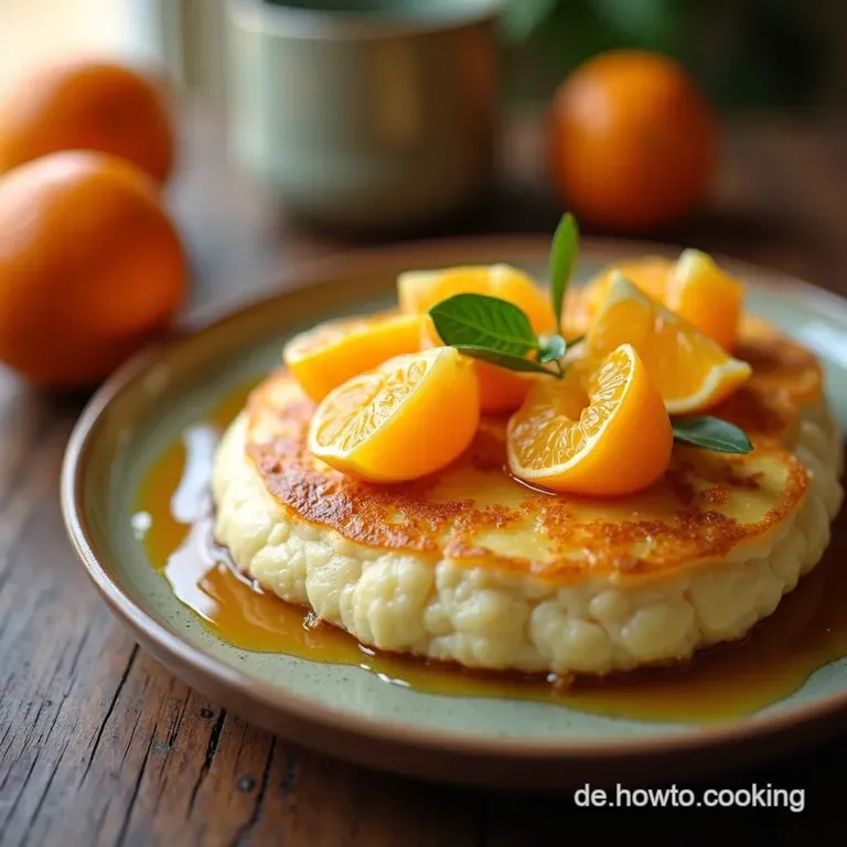 Der fluffigste Vegane Fantakuchen mit Mandarinen und SchmandErsatz presentation