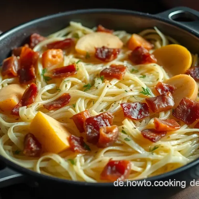 Leckere und einfache Rezept Weißkraut: Weißkrautpfanne mit Speck &amp Äpfeln