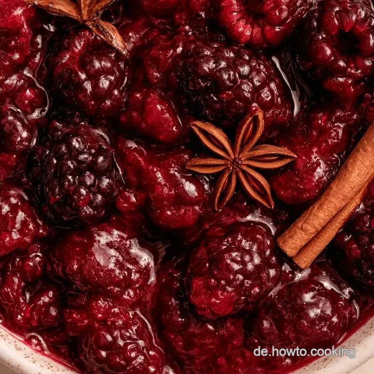 Eingelegte Gew&uuml;rzBrombeeren mit Sternanis