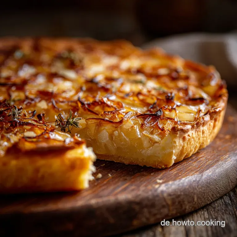 Zwiebelkuchen Rezept: Herzhafter Els&auml;sser Kuchen Mit Hefeteig presentation