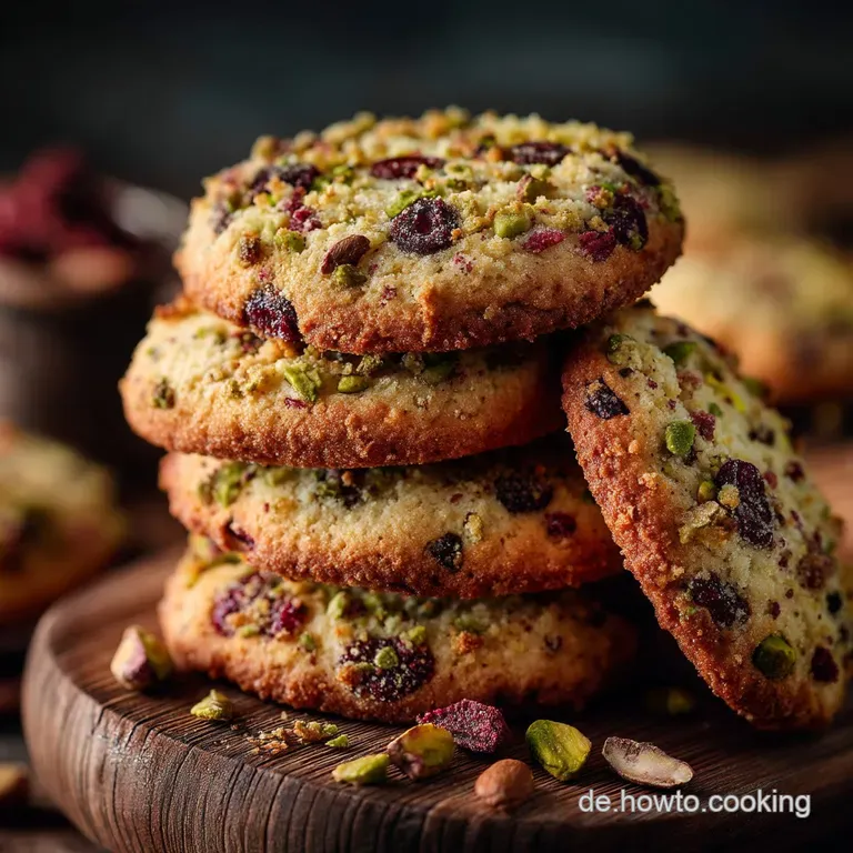 Sommergl&uuml;ck Im Backblech Saftige Erdbeerstreuselcookies Mit K&ouml;niglichen Pistazien presentation