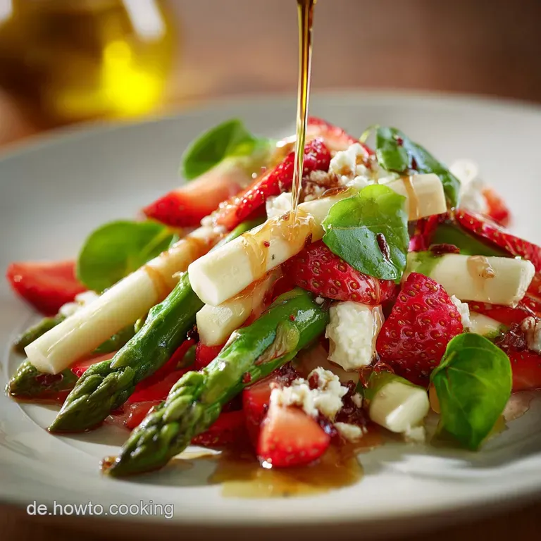Erdbeer Spargel Salat Das einfache SaisonHighlight mit cremiger Vinaigrette