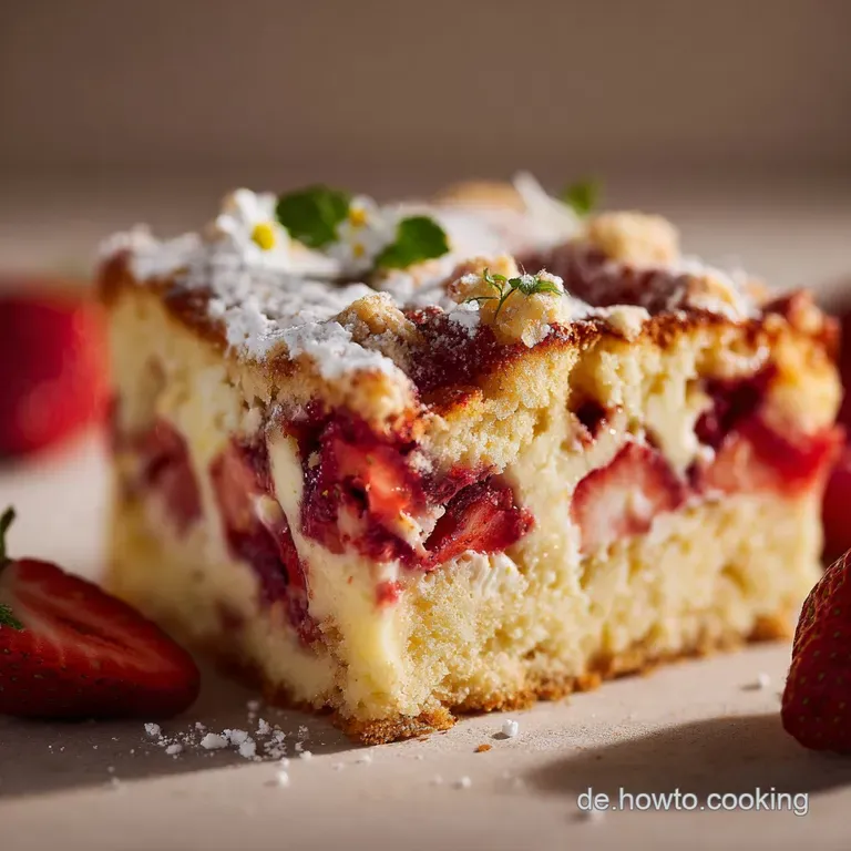 Erdbeerkuchen Mit Biskuit Und Vanillepudding Der Cremigluftige Sommerklassiker presentation