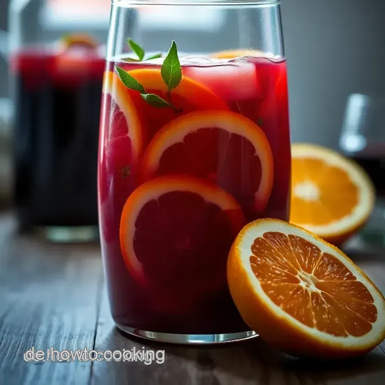 Erfrischende Sommer-Sangria presentation
