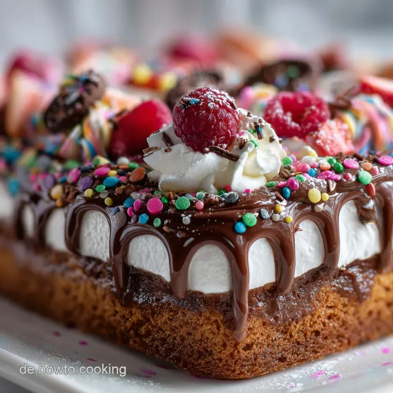 A square slice of sunshine yellow cake with creamy vanilla topping and juicy mandarin segments, ready to be devoured.