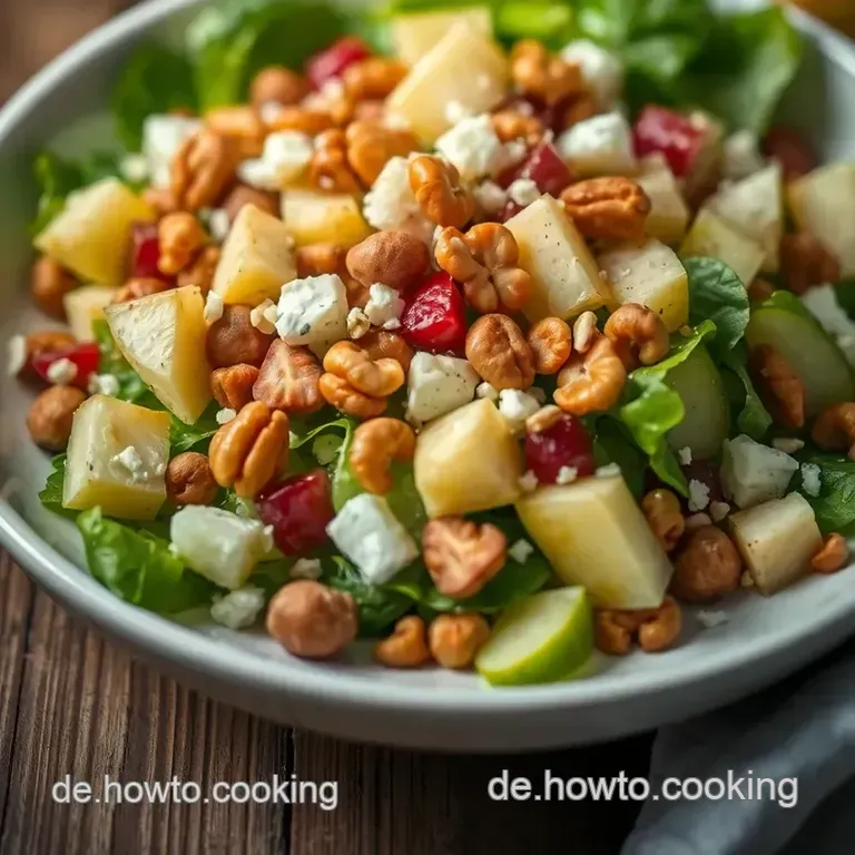 Feldsalat Mit Knusprigen N&uuml;ssen Und Frischem Apfel presentation