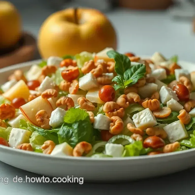 Feldsalat mit knusprigen Nüssen und frischem Apfel