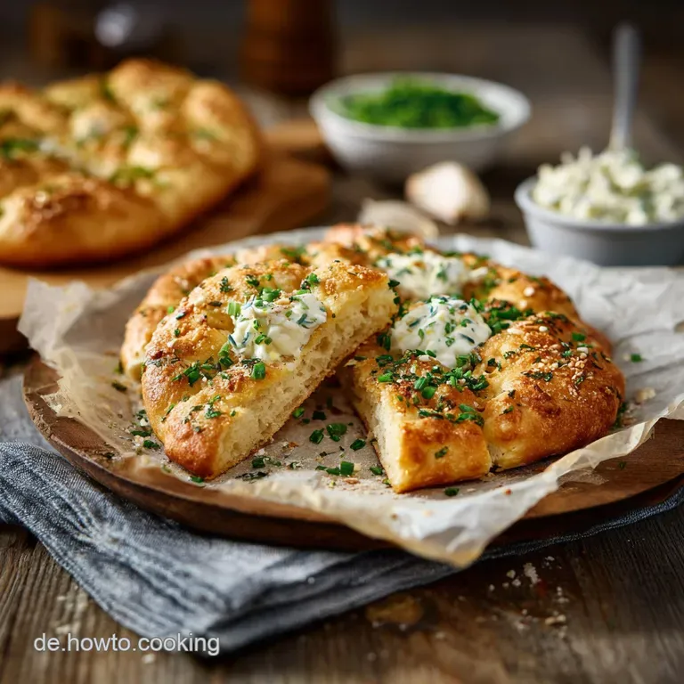 Einfaches Fladenbrot Mit Knoblauchdip: Pfannen-Klassiker presentation