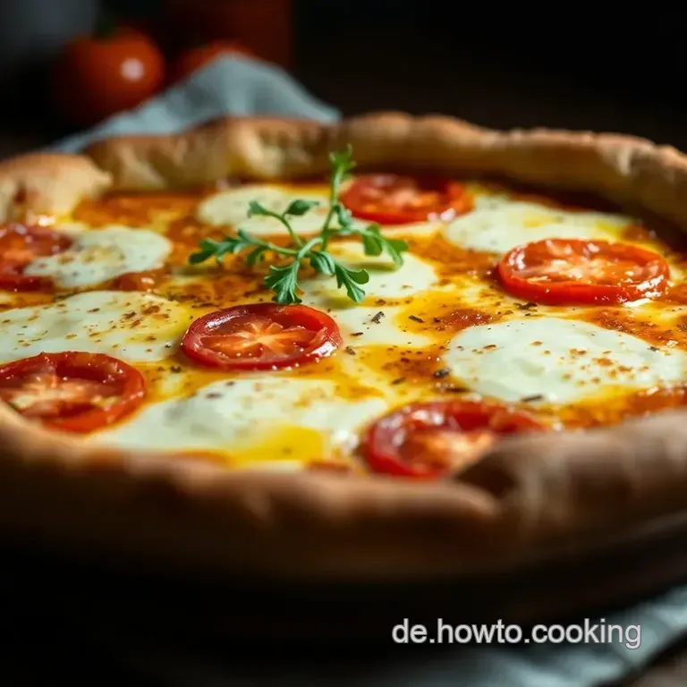 Flammkuchen Mit Frischen Tomaten Und Kr&auml;utern presentation
