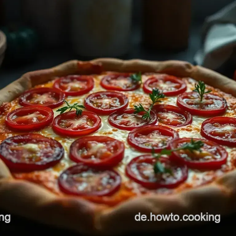 Flammkuchen mit frischen Tomaten und Kräutern