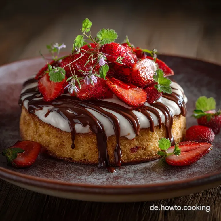 Frau Holle Kuchen mit Erdbeeren und Schokolade: Die schneewei&szlig;e Pracht f&uuml;r den Sommer