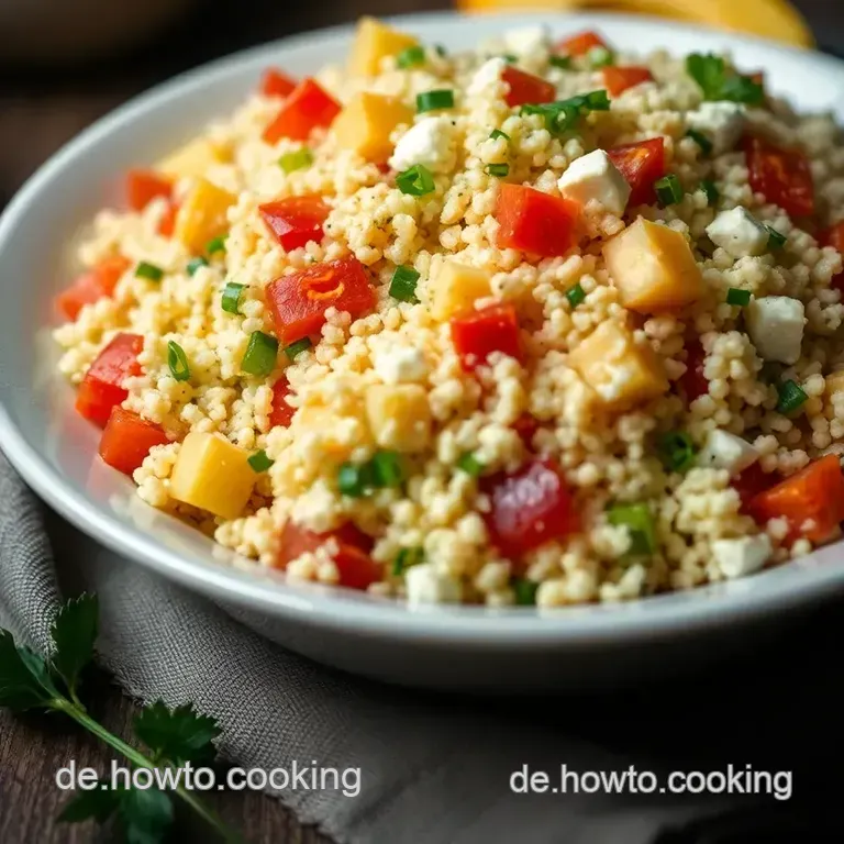 Frischer Couscous Salat Mit Granatapfel Und Kr&auml;utern presentation