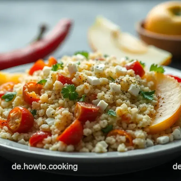 Frischer Couscous Salat mit Granatapfel und Kräutern