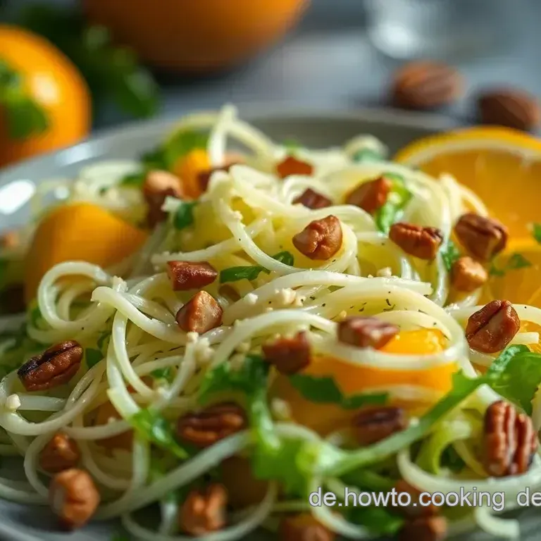 Frischer Spitzkohlsalat mit Mandarinen und N&uuml;ssen