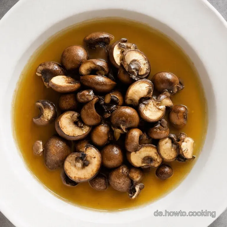 Gebratene Champignons wie vom Weihnachtsmarkt Knoblauch trifft auf Herzhaftigkeit