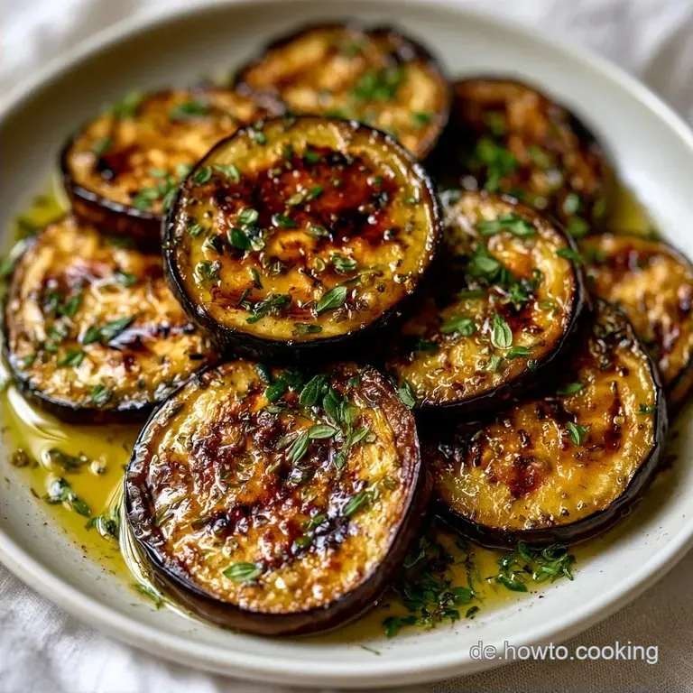 Gegrillte Aubergine mit Knoblauch