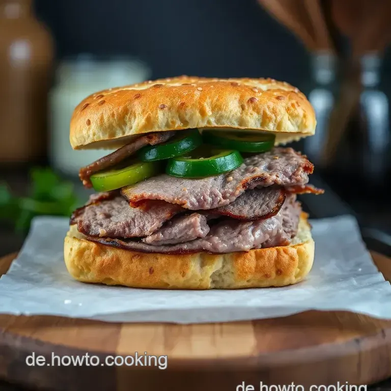 Genusssandwich Mit Rinderbraten Und Frischen Kr&auml;utern presentation