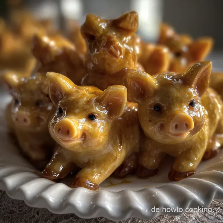 Delicate, marzipan-filled pastries meticulously arranged on a white plate, showcasing a harmonious blend of textures and i...