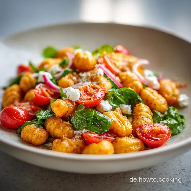 Knuspriger Gnocchi-Salat mit Mozzarella