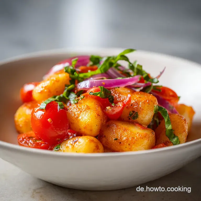 Gnocchi-Tomaten-Salat: Knusprig und Mediterran